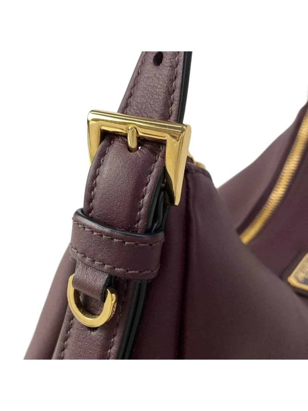 Prada Shoulder Bag Emme Medium Bordeaux Leather